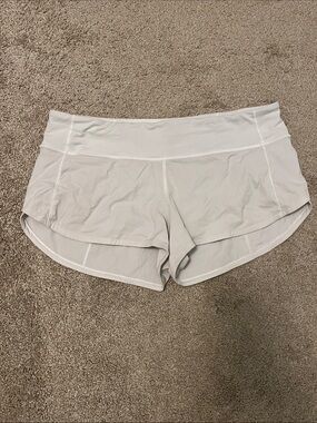 lululemon athletica Light Gray/Off-White Running Shorts